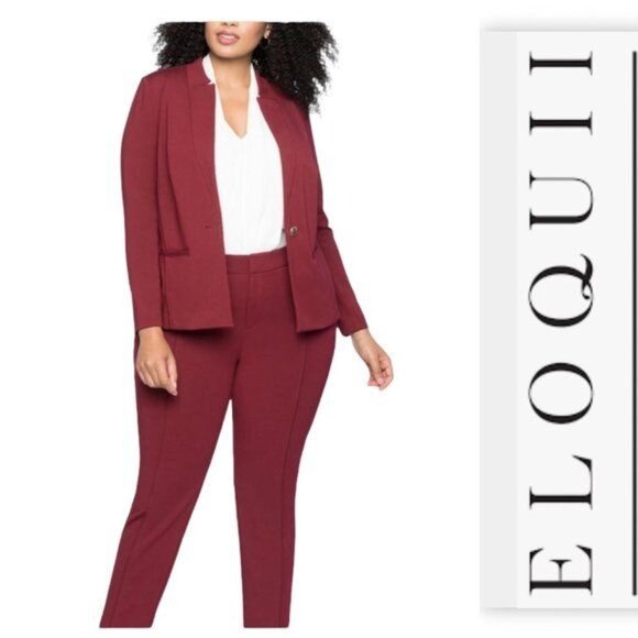 Lane Bryant Eloquii Slim Pant Suit Plus Size Pant and Jacket Size 28S NWT - Picture 5 of 14